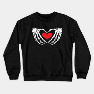 Halloween skeleton hand heart Crewneck Sweatshirt